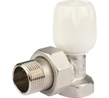 STOUT  Клапан ручной терморегулирующий с неподъемным шпинделем, угловой 3/4" - фото 13382